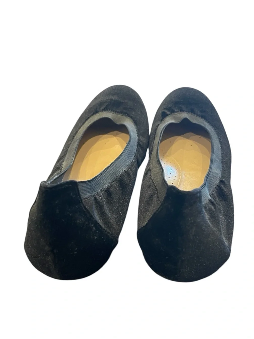 Neiman Marcus Black Velvet Ballet Flats - Comfortable Slip-On size 7.5